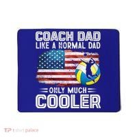 Volleyball Coach Dad Volleyball Players American Flag Gift Mousepad thumb 0