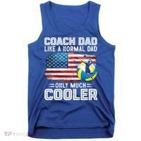 Volleyball Coach Dad Volleyball Players American Flag Gift Tank Top thumb 0