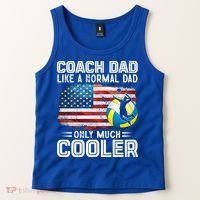 Volleyball Coach Dad Volleyball Players American Flag Gift Tank Top thumb 2