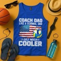 Volleyball Coach Dad Volleyball Players American Flag Gift Tank Top thumb 4