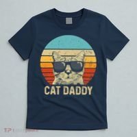 Vintage Cat Daddy Shirt Funny Cat Lover Gift Cat Dad Fathers T-Shirt thumb 5
