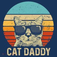 Vintage Cat Daddy Shirt Funny Cat Lover Gift Cat Dad Fathers T-Shirt thumb 7