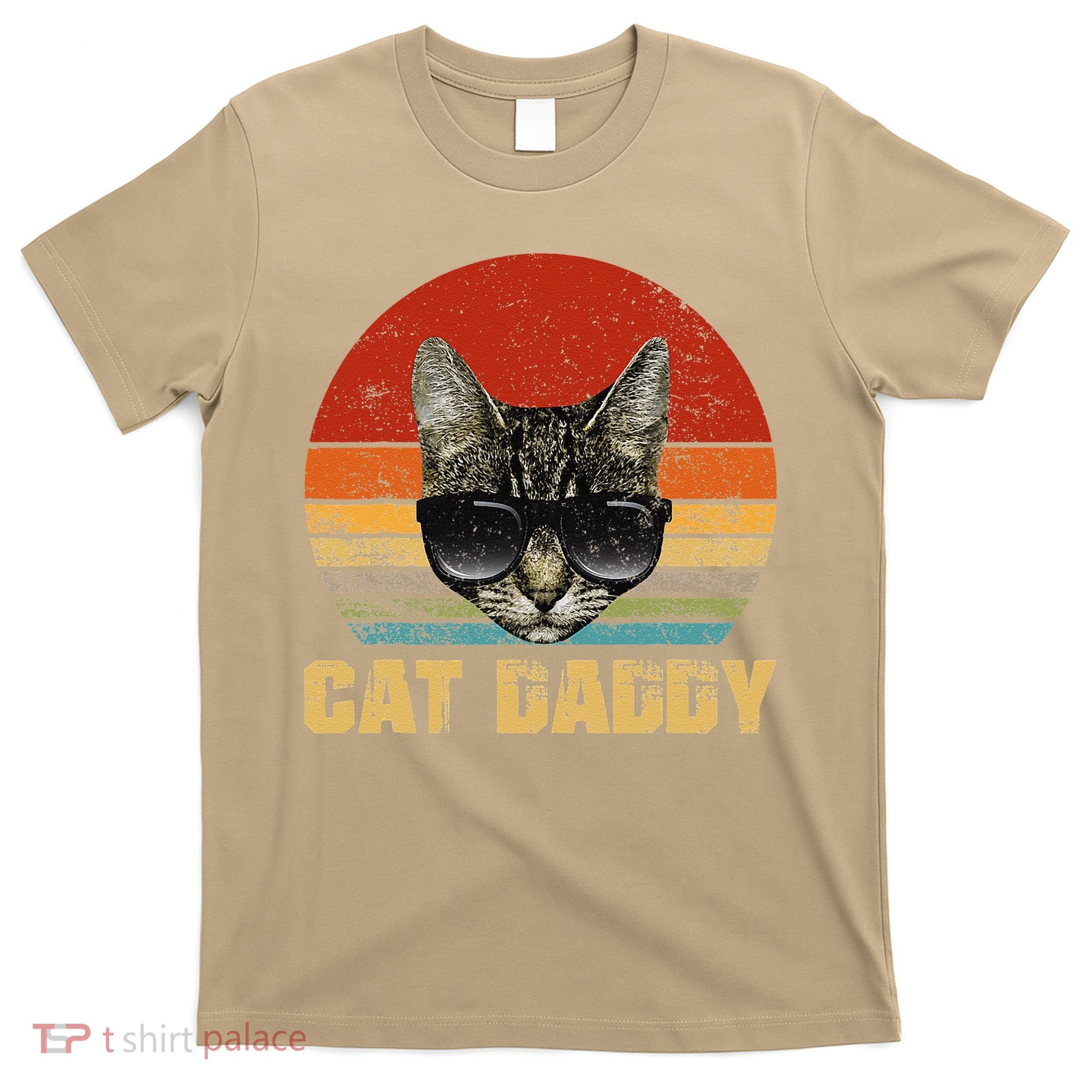Vintage Cat Daddy Funny Cat Lover Gift Cat Dad Fathers T-Shirt