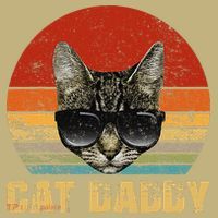 Vintage Cat Daddy Funny Cat Lover Gift Cat Dad Fathers T-Shirt thumb 7
