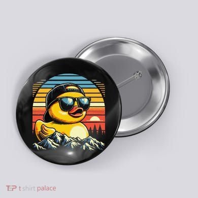 Vintage Cool Duck With Sunglasses  Funny Ducks Button
