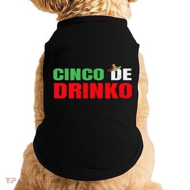 Vintage Cinco De Drinko Funny Cinco De Mayo Drinking Doggie Tank