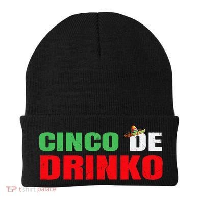 Vintage Cinco De Drinko Funny Cinco De Mayo Drinking Beanie