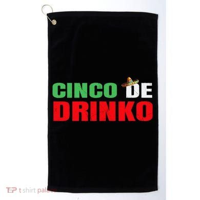 Vintage Cinco De Drinko Funny Cinco De Mayo Drinking Golf Towel