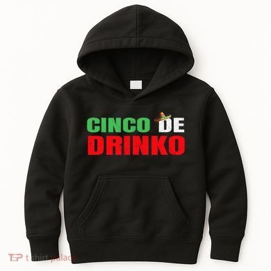 Vintage Cinco De Drinko Funny Cinco De Mayo Drinking Kids Hoodie