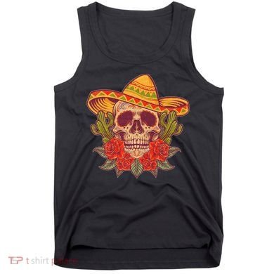 Vintage Cinco De Mayo Sombrero Skull Tank Top