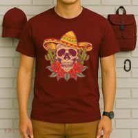 Vintage Cinco De Mayo Sombrero Skull T-Shirt thumb 6