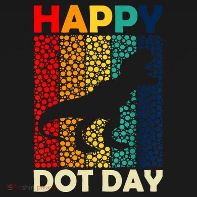 Vintage Cute Dot Trex Happy Dot Day Gift Doggie Tank
