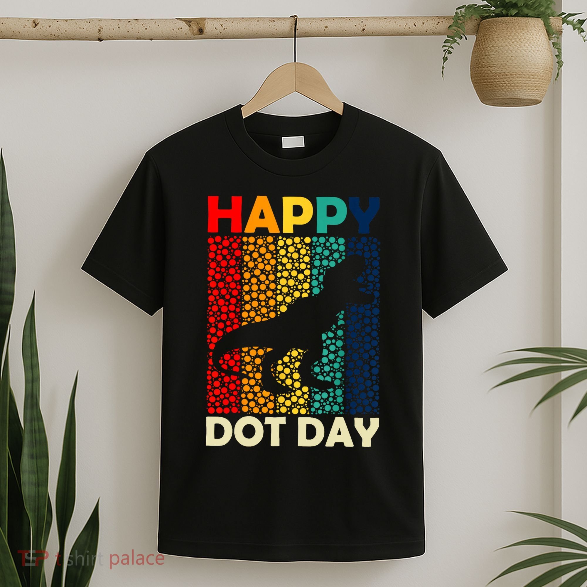 Vintage Cute Dot Trex Happy Dot Day Gift T-Shirt