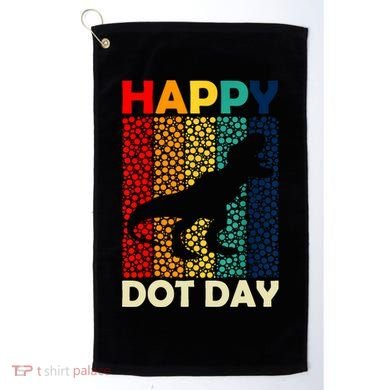 Vintage Cute Dot Trex Happy Dot Day Gift Golf Towel