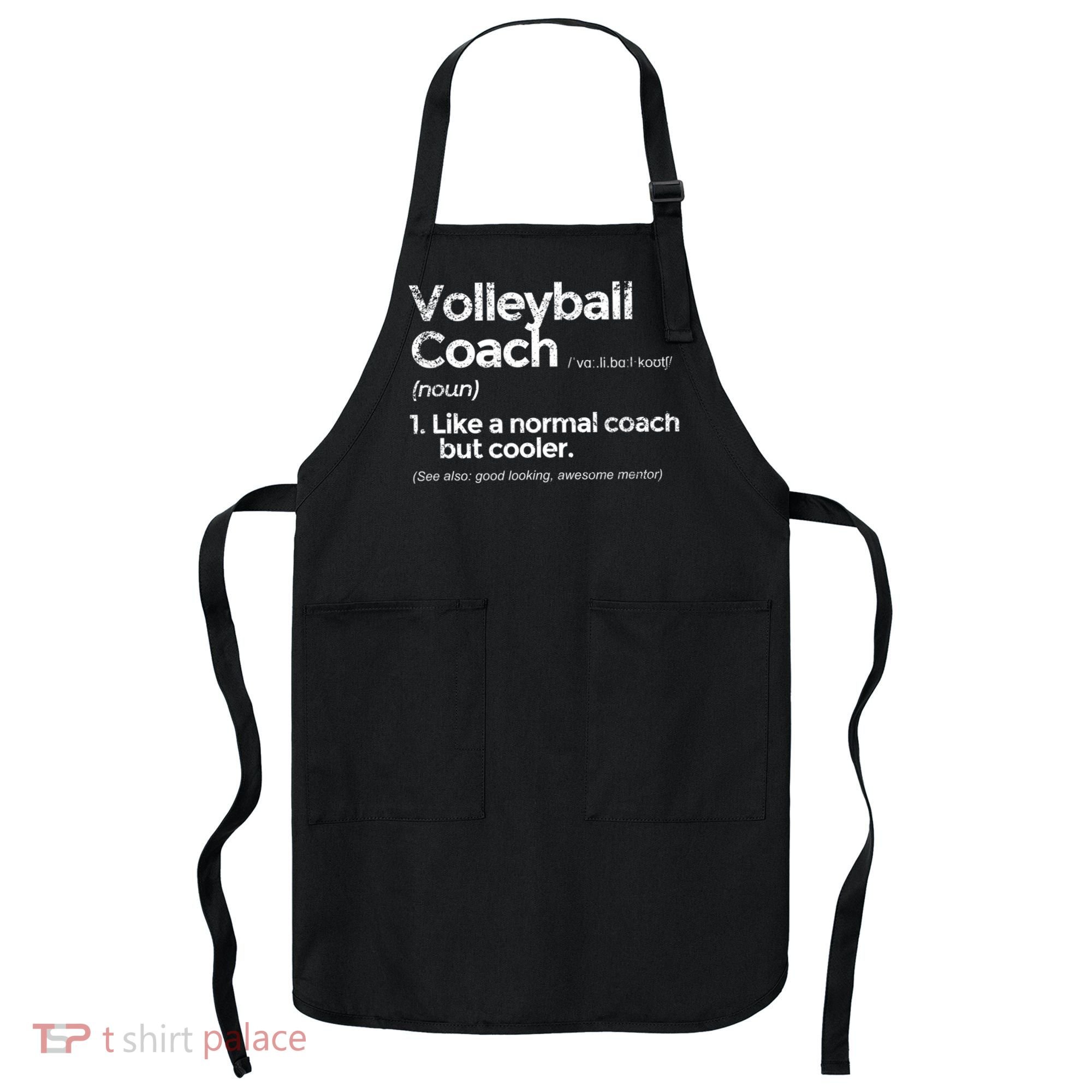 Volleyball Coach Definition Funny Gift Apron