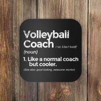 Volleyball Coach Definition Funny Gift Coaster thumb 0