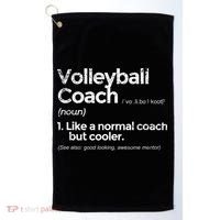Volleyball Coach Definition Funny Gift Golf Towel thumb 0