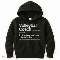 Volleyball Coach Definition Funny Gift Kids Hoodie thumb 0