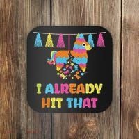 Vibrant Cinco De Mayo Piñata I Already Hit That Party Coaster thumb 0