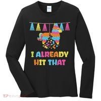 Vibrant Cinco De Mayo Piñata I Already Hit That Party Women's Long Sleeve Shirt thumb 0