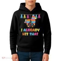 Vibrant Cinco De Mayo Piñata I Already Hit That Party Kids Hoodie thumb 4