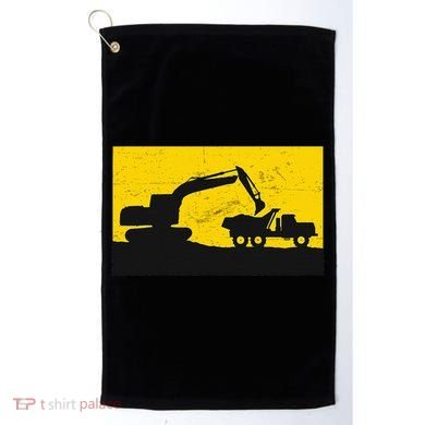 Vintage Construction Equipment Heavy Equipment Operator Golf Towel