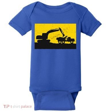 Vintage Construction Equipment Heavy Equipment Operator Baby Bodysuit