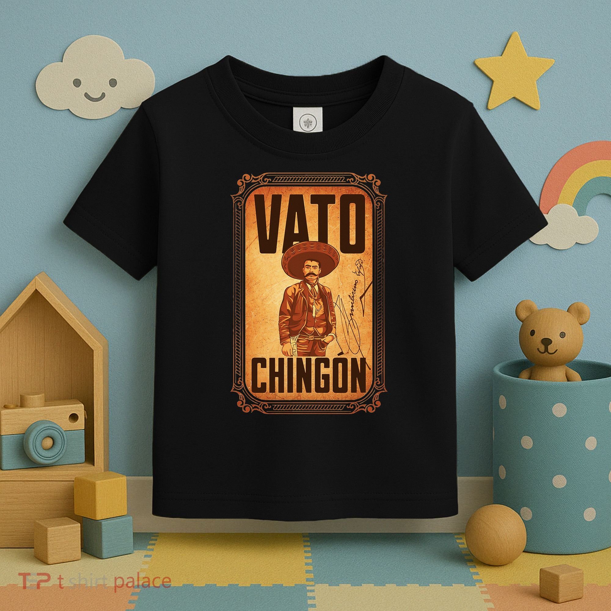 Vato ChingóN. Emiliano Zapata Portrait Toddler T-Shirt