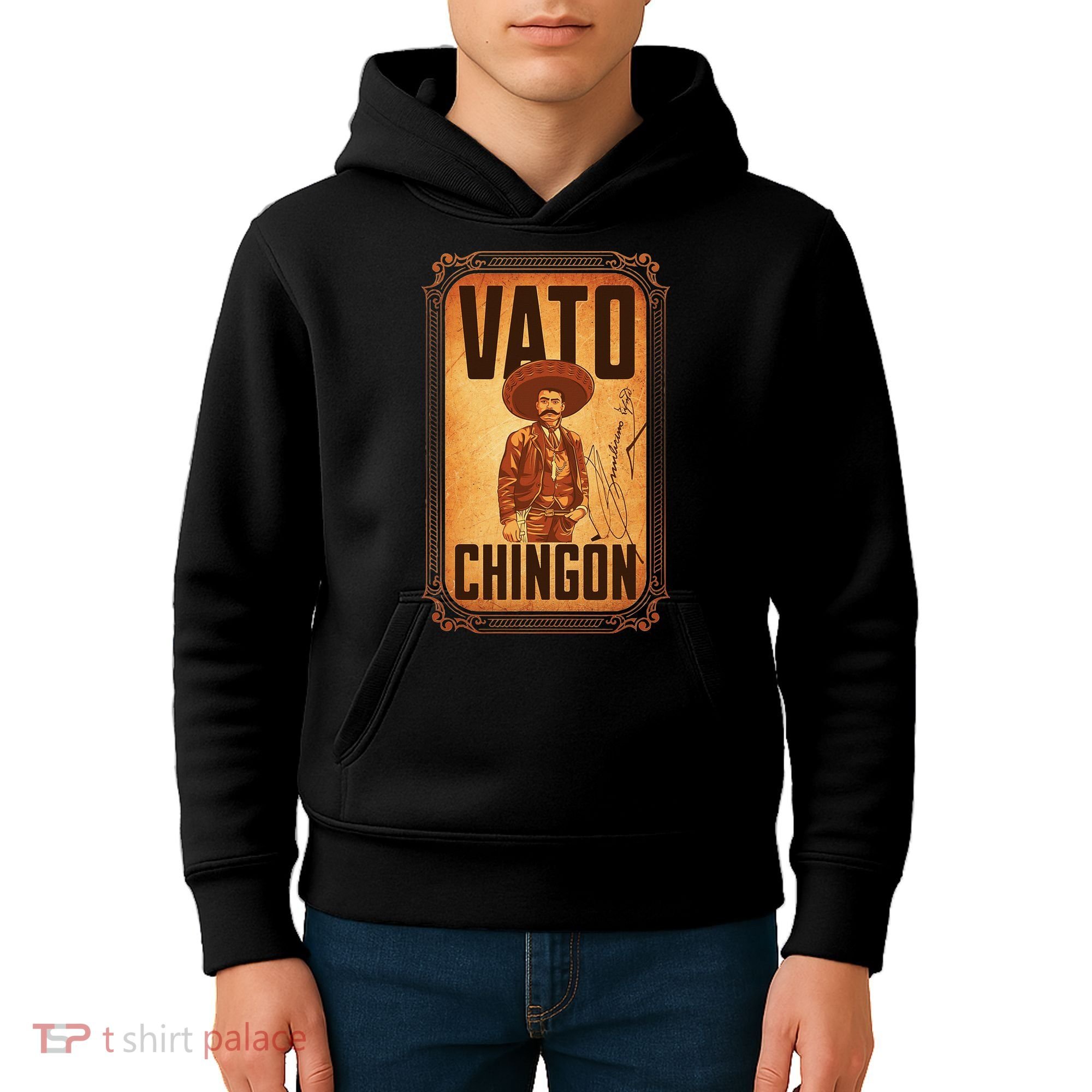Vato ChingóN. Emiliano Zapata Portrait Kids Hoodie
