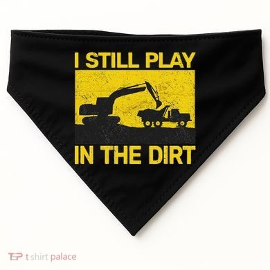 Vintage Construction Equipment Heavy Work USA-Made Doggie Bandana