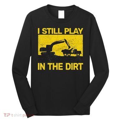 Vintage Construction Equipment Heavy Work Long Sleeve Shirt