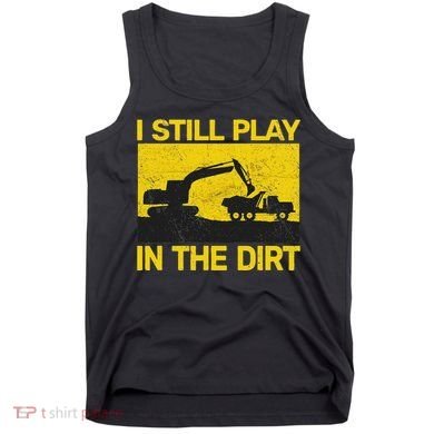 Vintage Construction Equipment Heavy Work Tank Top