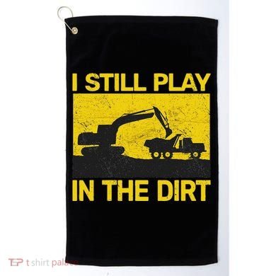 Vintage Construction Equipment Heavy Work Golf Towel