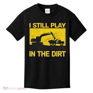 Vintage Construction Equipment Heavy Work Kids T-Shirt