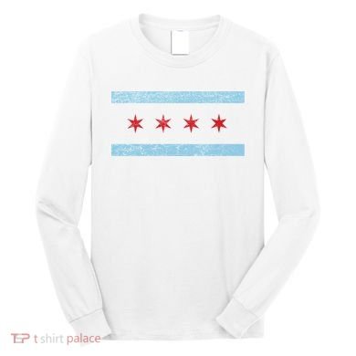 Vintage Chicago Flag Long Sleeve Shirt