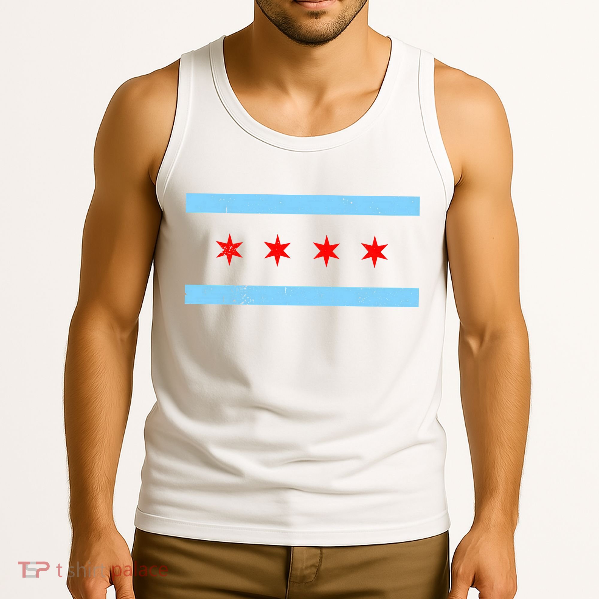 Vintage Chicago Flag Tank Top