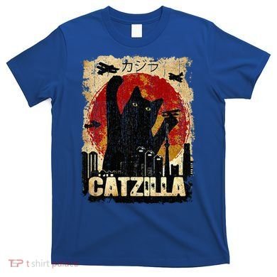 Vintage Catzilla Funny Kitten and Cat  T-Shirt