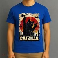 Vintage Catzilla Funny Kitten and Cat  T-Shirt thumb 3