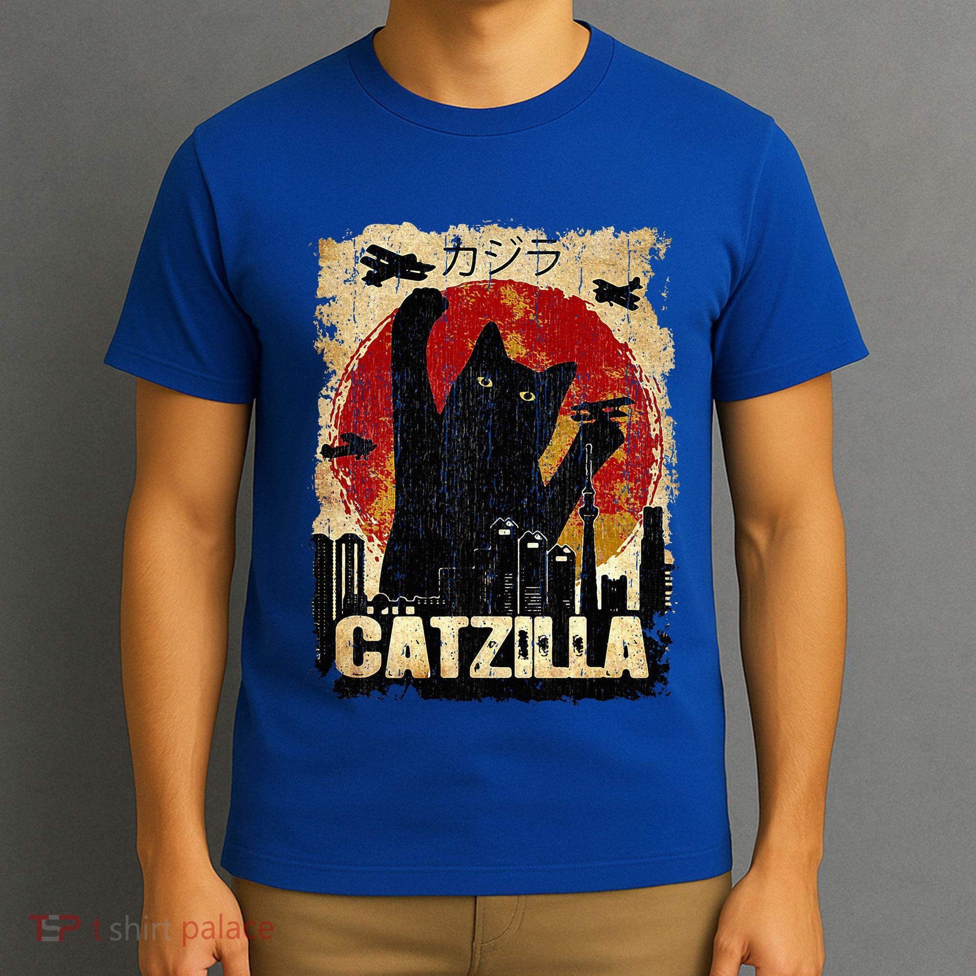 Vintage Catzilla Funny Kitten and Cat  T-Shirt