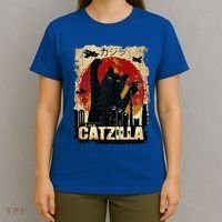Vintage Catzilla Funny Kitten and Cat  T-Shirt thumb 4