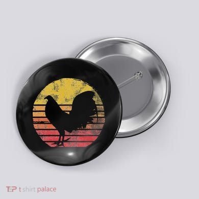 Vintage Cock Fight Rooster Button