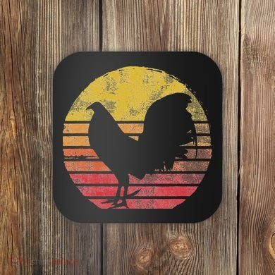 Vintage Cock Fight Rooster Coaster