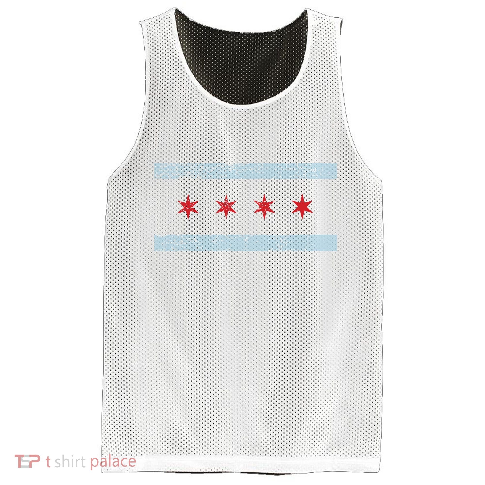 Vintage Chicago Flag Mesh Reversible Basketball Jersey Tank