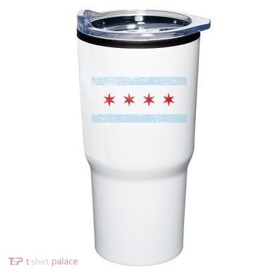 Vintage Chicago Flag Tumbler