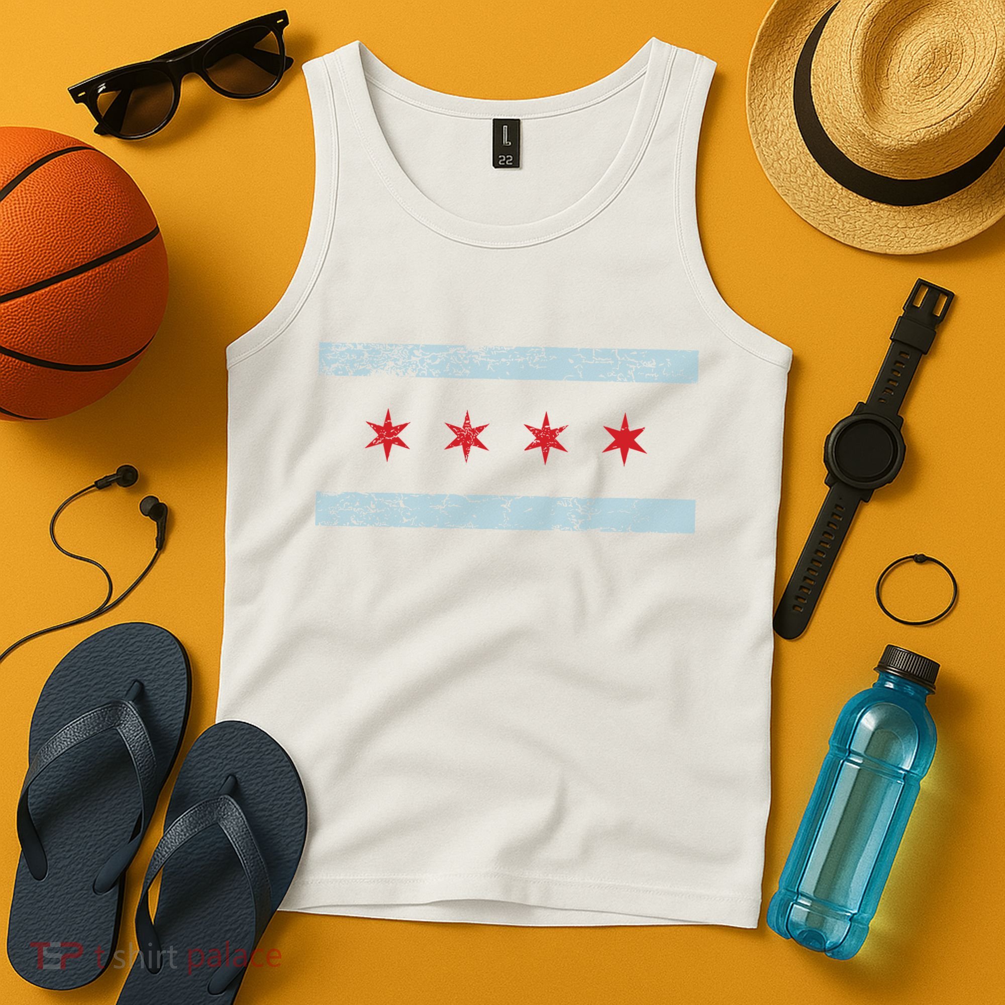 Vintage Chicago Flag Tank Top