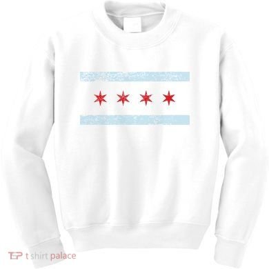Vintage Chicago Flag Kids Sweatshirt