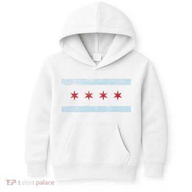 Vintage Chicago Flag Kids Hoodie