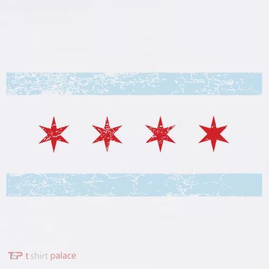 Vintage Chicago Flag Short Acrylic Beanie