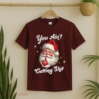 Vintage Christmas Funny Santa Claus T-Shirt thumb 2