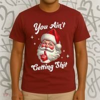 Vintage Christmas Funny Santa Claus T-Shirt thumb 3